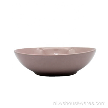 Groothandel roze ronde bord dinerset keramisch serviesgoed